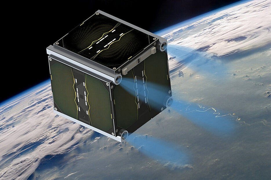 UWE-4 in its orbit around the Earth.